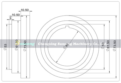 3pcs Metal Synchronous Belt Pulley Motor Synchronizing Wheel For WM210V BHC210 HS210 JY210V CTC210 HBM210 Lathe Spare Parts