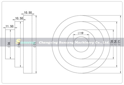 3pcs Metal Synchronous Belt Pulley Motor Synchronizing Wheel For WM210V BHC210 HS210 JY210V CTC210 HBM210 Lathe Spare Parts