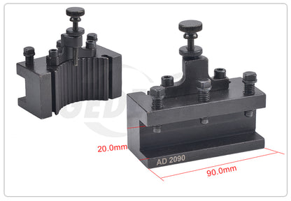 A-type European Quick-Change Tool Holder German-Style 20x20mm Lathe Fixture Set For 150-300mm Bed Swing